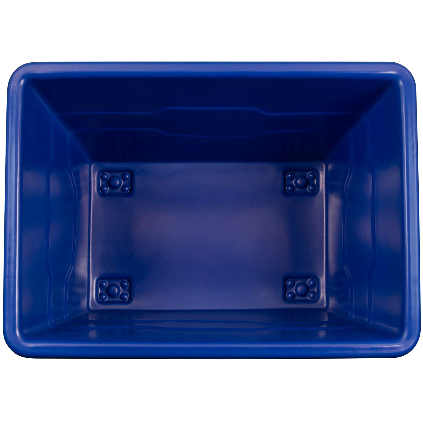 ReadySpace Commercial 16 Bushel Utility Cart with Steel Base, Poly Box Basket Truck, Laundry Cart, and Rolling Trash Bin, 47-Inch x 34.75-Inch x 35.5-Inch, 1000 Pound Weight Capacity, Blue