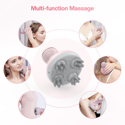 COMFIER Electric Scalp Massager with Mutlti-Modes Vibration, Portable Handheld Head Scratcher for Hair Growth,Waterproof Head Massager for Full Body,Dog Cat Massager for Deep Clean and Stress Relax