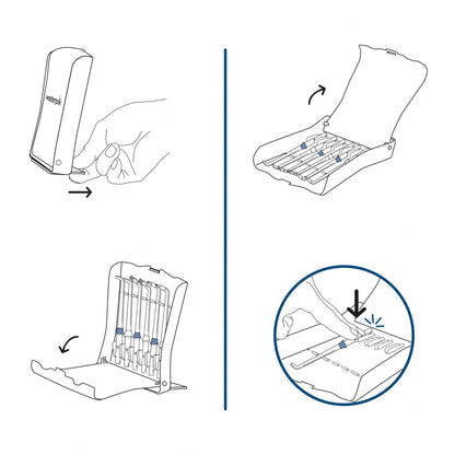 Waterpik Water Flosser 6 Count Replacement Tips With Case, Convenient, Hygienic and Sturdy for Easy Storage and Travel, Includes Precision, Orthodontic, Plaque Seeker Refill Heads Nozzles
