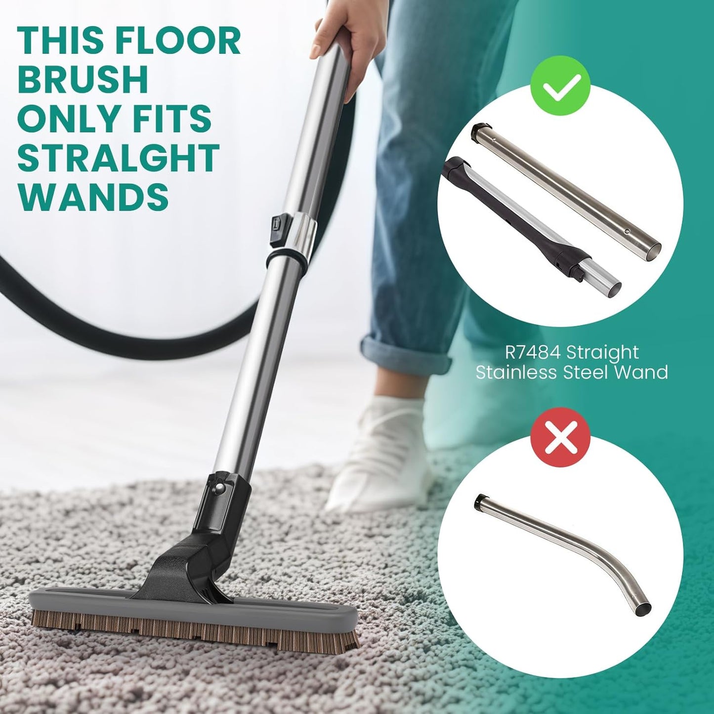 12 Inch E2 Vacuum Floor Brush Assembly Compatible with Rainbow SRX Series Vacuum Cleaner