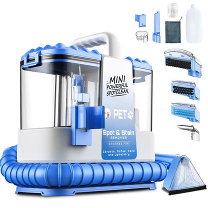 Portable Carpet & Upholestery Cleaner Machine for Pets, Spot, Stain, Couch Cleaner Machine with Powerful Suction and and Cleaning Solution, Car/Auto Detailer, Lightweight Compact Design