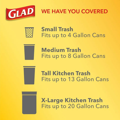 Glad ForceFlex Tall Kitchen Trash Bags, 13 Gallon, Gain Lavender, 80 Count (Package May Vary)