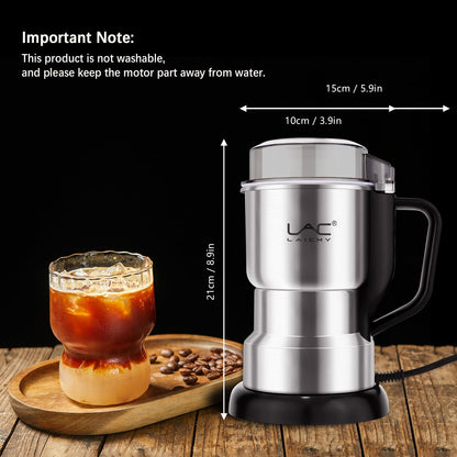 Electric Coffee Grinder & Spice Grinder, 150W Fast Grinding with Stainless Steel Blades | for Coffee Beans, Spices, Seeds, Herbs | Dry Food Mill | Mini Kitchen Grinder (With handle)