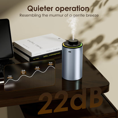 Waterless Essential Oil Diffuser, Diffuser,Portable Aromatherapy Diffuser,Light Show,3 Countdown Timers & 3 Mist Levels for Home, Room, Car, Office (Black)