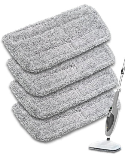 RuannoClean Steam Mop Pads Compatible with GorFanty Steam Mop GF-6610B & GF-6610, Replacement Mop Pads Compatible With Neugo NE033 NE033M Series Steam Mop, Washable & Reusable Microfiber Cloth -4 Pack