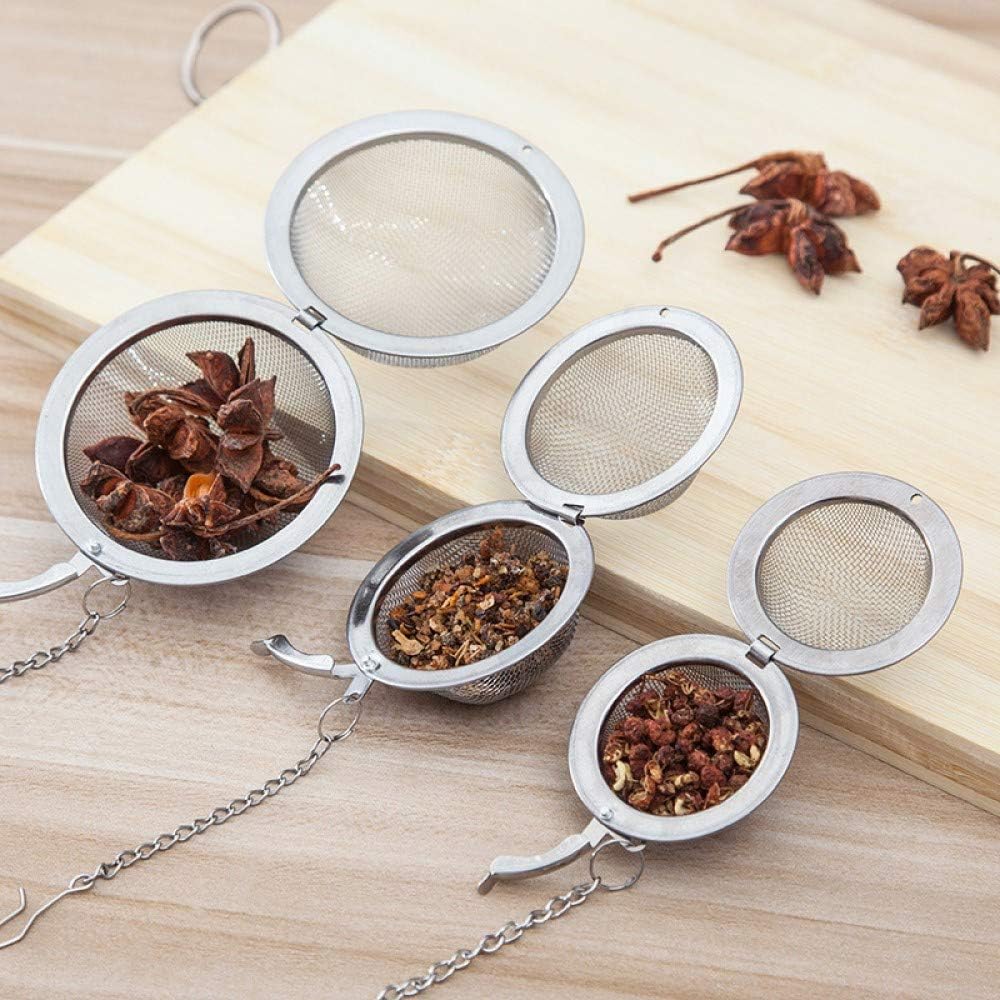 2pcs Stainless Steel Fine Mesh Seasoning Ball - Heart Shape Kitchen Tool for Soup Spice Stew Filter, Silver