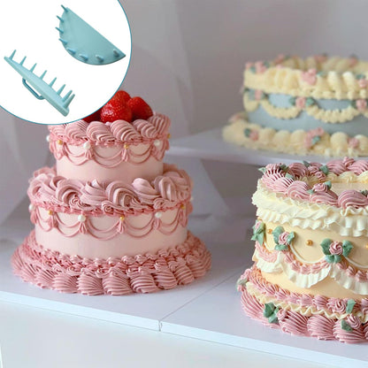 3 PCS Cake Arch Guide Tools,Ruffle Piping Guide,for Evenly Spaced Piping for 4"-12" Cakes,Cake Swag Marker Tool,Cake Decoration Tools & Making Supplies(Style 1)