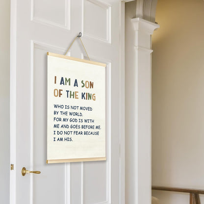 12X16 TAEDIN Christian Baby Boy Room Poster Hanger Frame, Faith Scripture Wood Wooden Canvas Artwork Print, Positive
