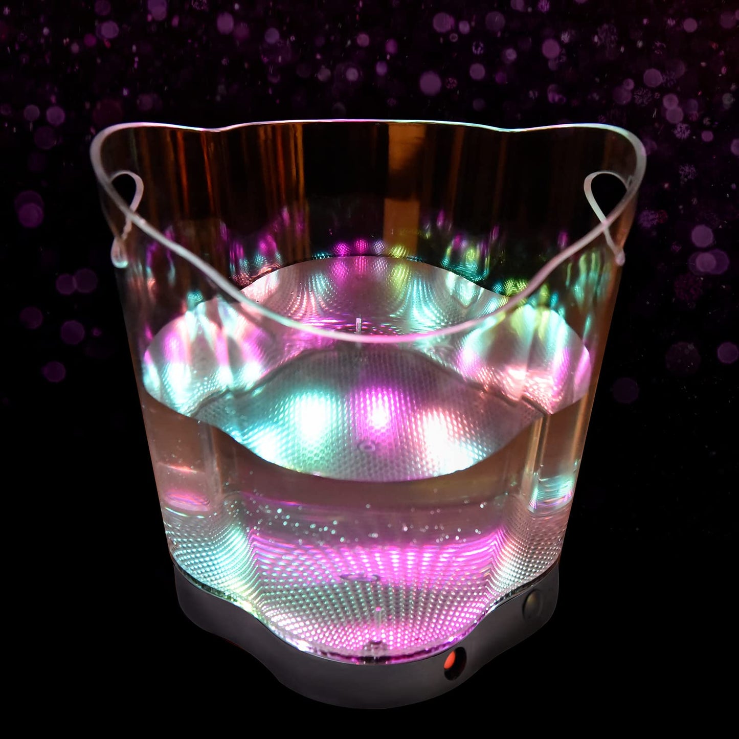 LED Ice Bucket - Portable Colorful Gradient Ice Bucket 6 Liter,Great for Home Bar, Chilling Beer, Champagne and Wine (Four Leaved Clover-1pcs)