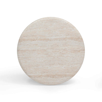 Tov Furniture Cynthia Travertine Concrete Indoor/Outdoor Side Table
