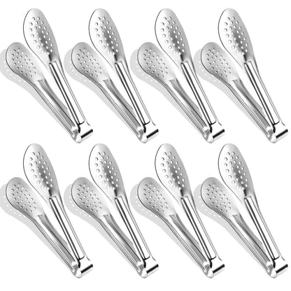 Serving Tongs, Kitchen Tongs,Buffet Tongs, XEVOM Stainless Steel Food Tong Serving Tong,small tongs, Serving Utensils (12 Inch)