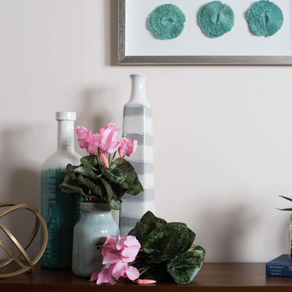 Vickerman Everyday Artificial Light Pink Cyclamen Bush - 11" Long - Premium Faux Floral Decor for Wedding or Everyday