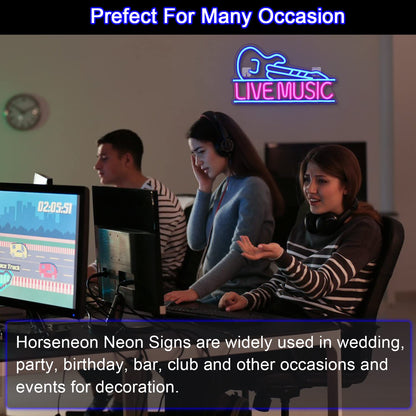 Horseneon Good Food Good Mood Neon LED Sign, Food Neon Signs for Wall Decor, Good Food Good Mood Neon Light with USB Powered for Snack Shop, Restaurant, Fast Food