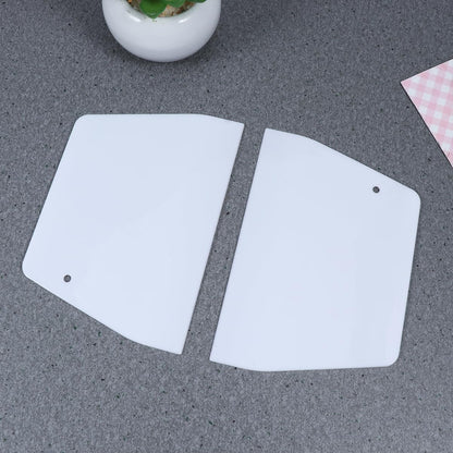 SUPVOX Plastic Dough Scraper 20 Pcs Cake Scraper Set for Baking Dough and Icing Spreading Ergonomic Kitchen Pastry Scraping Tool White