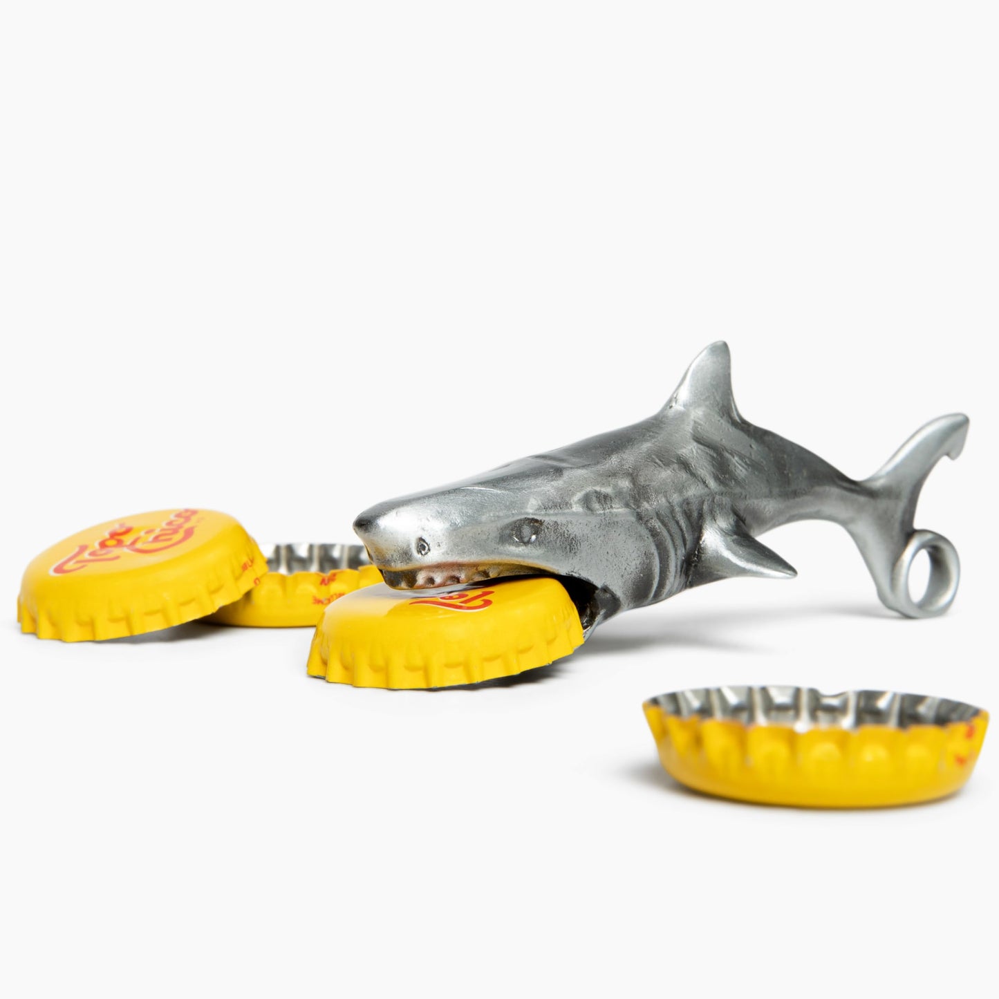 Shark Bottle Opener for Men – Funny Great White Shark Metal Beer Cap Tool – Novelty Coastal Beach Ocean Gift for Father's Day, Christmas Stocking Stuffer, Birthday, Groomsmen – 3.65" x 1.93"
