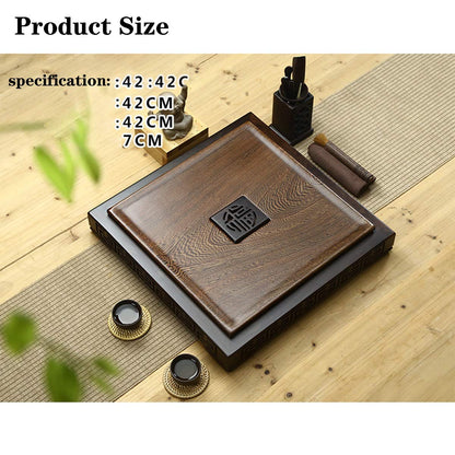 SGeneE Tea Tray, Ceramic Kung Fu Tea Set with Tea Tray, Simple Tea Tray Premium Organic Multi-Functional Mini Chinese Kongfu Tea Serving (D)
