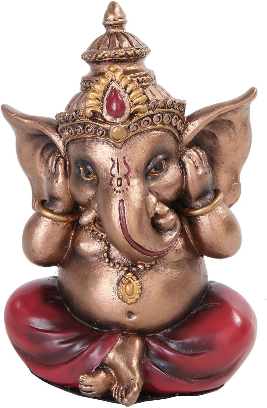 Pacific Giftware Colorful See Hear Speak NO Evil Ganesha Sculpture - Eastern Enlightenment Lord