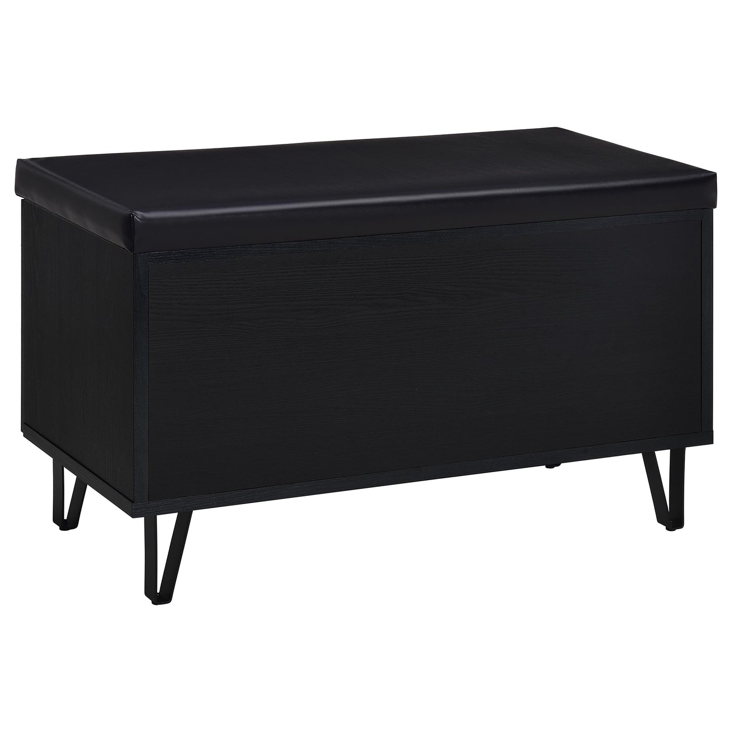 Coaster Home Furnishings Brixton 2-Door Padded Entryway Shoe Storage Bench Black