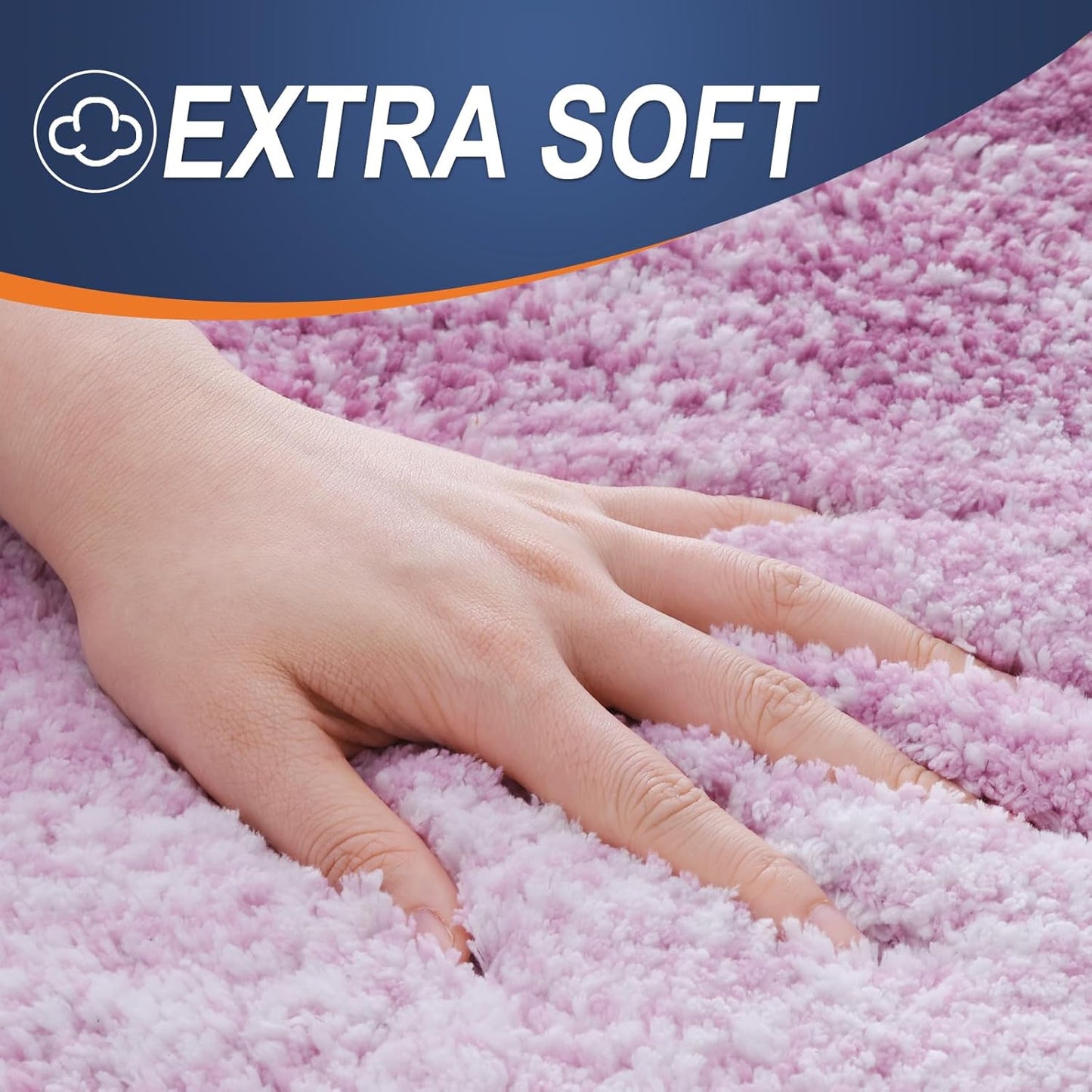 OLANLY Bath Rugs Mat - Extra Soft Microfiber, Quick Dry & Washable | 24x16 Inches, Pinkish-Purple