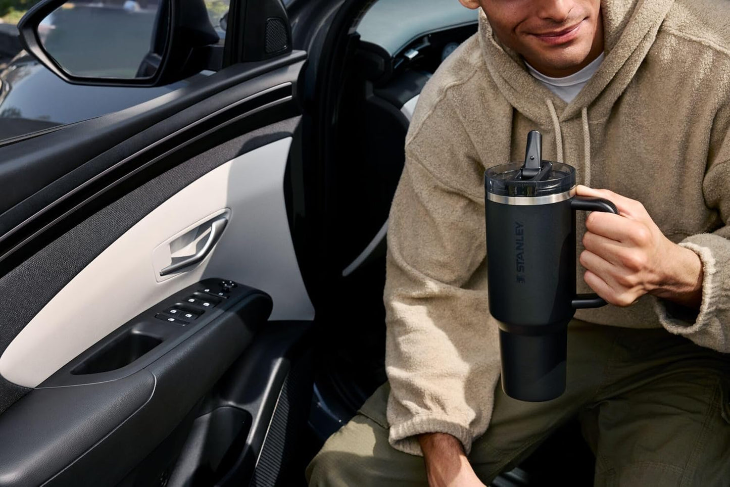 STANLEY Quencher ProTour 20 oz Tumbler - Leakproof Lid, Built-In Straw & Handle | Insulated Stainless Steel | BPA-Free | Black 2.0