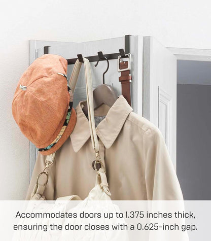 YAMAZAKI home Smart Wide Over the Door Rack, Black