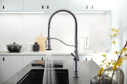 KOHLER Tournant Semi-Professional Pull-Down Kitchen Sink Faucet, Commercial Kitchen Faucet with Pull Down Sprayer, 77515-CP, Polished Chrome