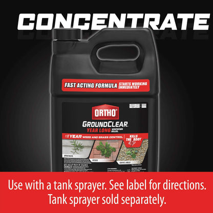 Ortho GroundClear Year Long Vegetation Killer1 Concentrate, Kills Weeds and Grasses, Prevents Unwanted Weeds and Grasses for up to 1 Year, 1 gal.