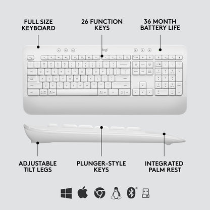 Logitech Signature MK650 Combo for Business, Wireless Mouse and Keyboard, Logi Bolt, Bluetooth, SmartWheel, Globally Certified, Windows/Mac/Chrome/Linux - Graphite