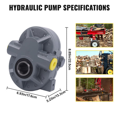 Hydraulic PTO Pump 7.4 GPM, Hydraulic Motor 540RPM 2500PSI, Hydraulic Power Take Off Pump SAE 16" Inlet and SAE 12" Outlet for Dump Trailer, Log Splitter and Scissor Lift