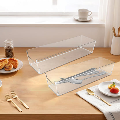 Rainmae Cutlery Storage Organizer, Plastic Utensil Caddy for Kitchen Countertop Organization