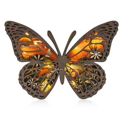 Laozai Wooden Forest Animals Butterfly Decor Cabin Rustic Decor Wall Decor for Bedroom Living Room Table Decorative