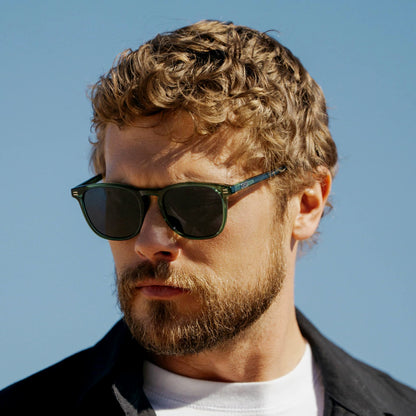 WMP Eyewear - Men's Polarized Modern Rounded Square Sunglasses