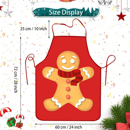 Bonieset Holiday Aprons, Adjustable Cooking Apron Chef Bib Apron for Dinner Cooking Grilling Baking Painting Garden