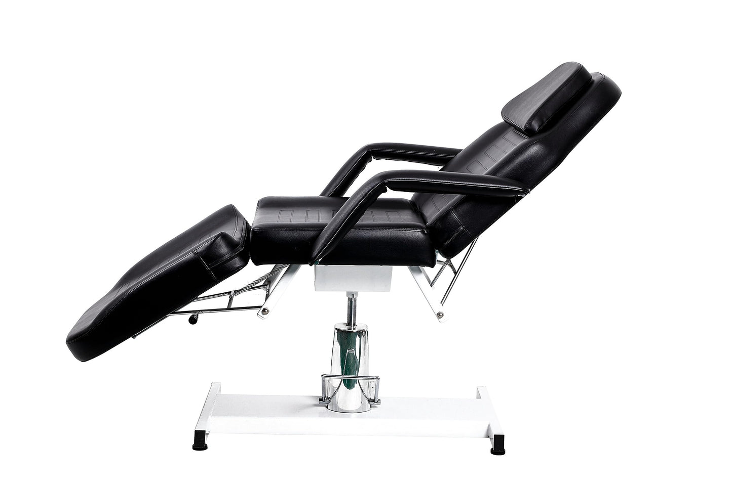 Eastmagic Hydraulic Facial Bed Beauty Bed Spa Facial Chair Reclining Lash Chair Tattoo Chair with Removable Handrest Black