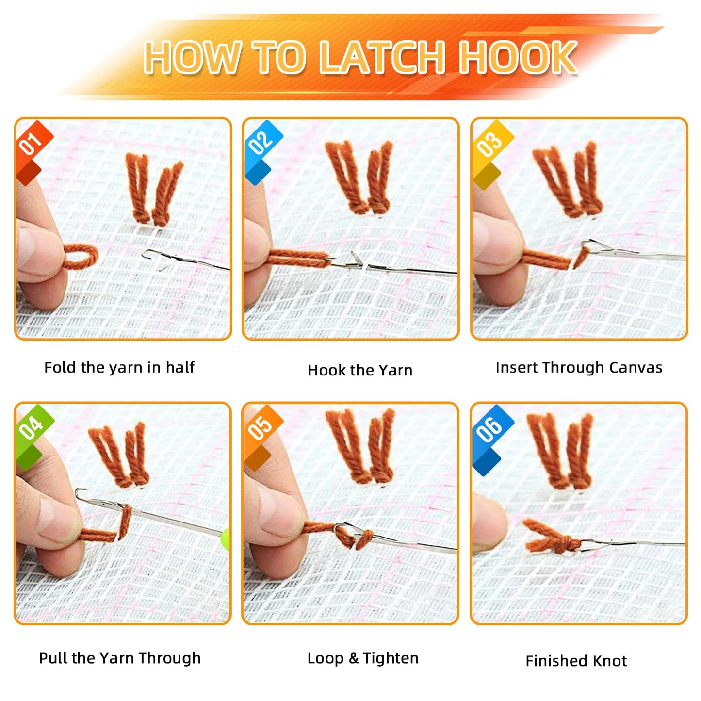 AKZYTUE 12 Rolls Latch Hook Yarn, Precut Rug Yarn for Latch Hook Kits, Crochet Yarn Bundles for Latch Hook Rug Making, DIY Tapestry Crafts for Adults & Beginners,Light Purple