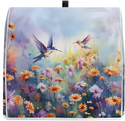 Hummingbird Daisy Dust Cover, Trendy Stand Mixer Kitchen Appliance Cover with Handle and Storage Pocket