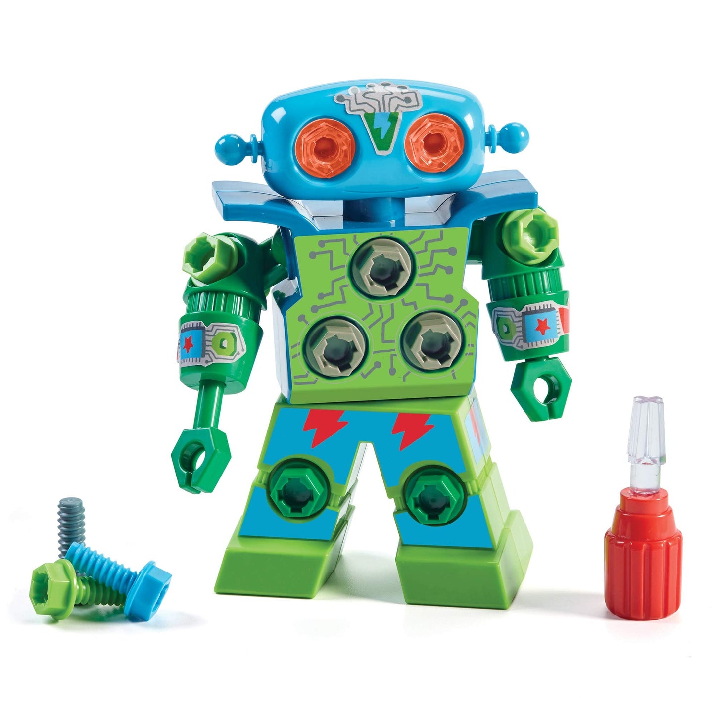 Educational Insights Design & Drill Robot - Construction Toys & Tools for Kids, Robot Toy Building Sets, Kids' Tool Set with Working Screwdriver, Take Apart STEM Set, Gifts for Boys & Girls Ages 3+