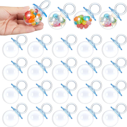 24 3.15 Inch Nuenen Pcs Mini Baby Shower Bottle Fillable Blue Plastic Candy Bottles Bulk Candy Container for Baby