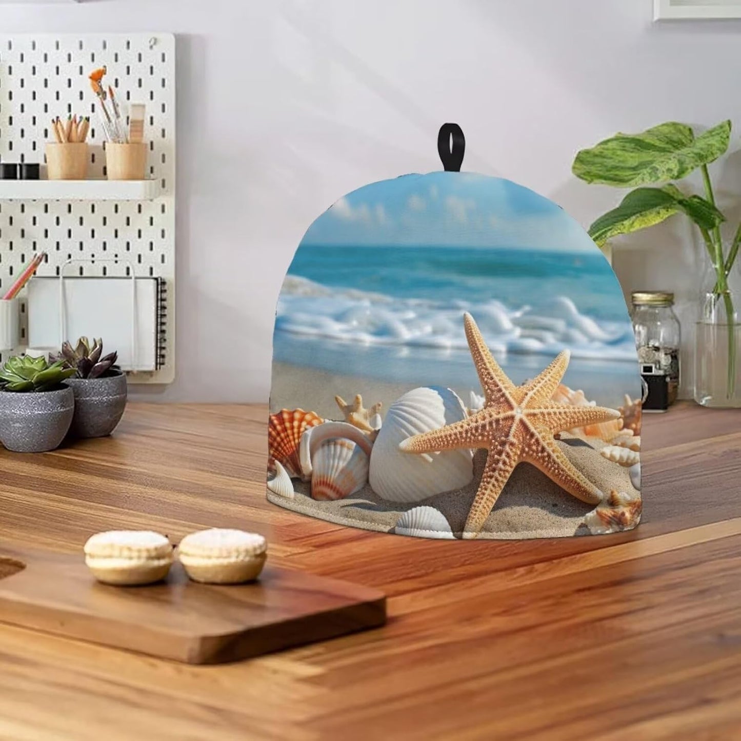 Starfish Teapot Cozy, Insulation Cover to Keep Tea Warm, Kitchen Accessory for Housewife Gift (Blue)