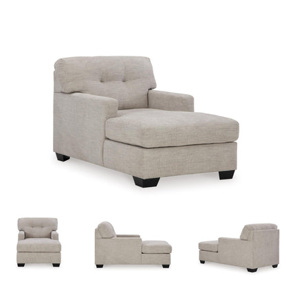Signature Design by Ashley Mahoney Contemporary Tufted Upholstered Chaise, Beige