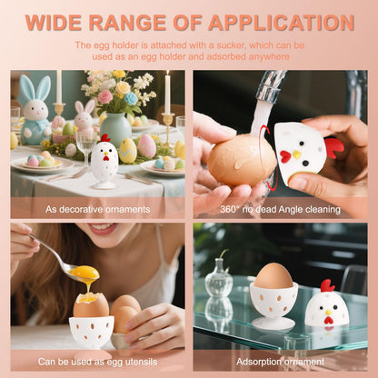 Silicone Egg Cleaner for Fresh Eggs, Vegetable and Fruit Scrubber Tool Reusable Cleaning Brush for Egg Washer (White)