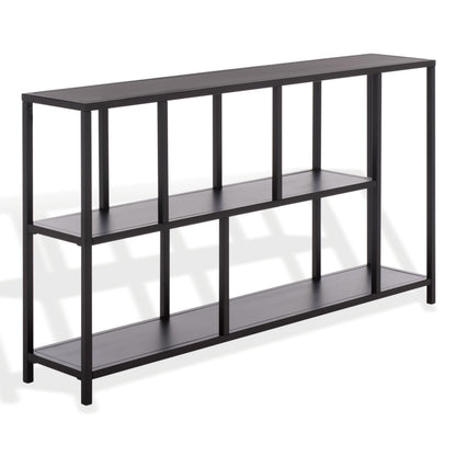 SAFAVIEH Couture Collection - Hodge Black Metal Console Table with 3 Shelves, Modern Minimalist Storage & Display (SFV9559A)