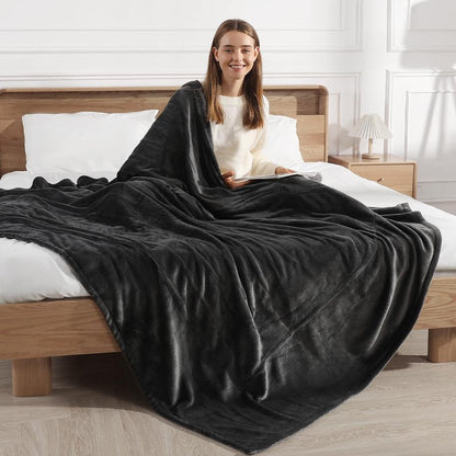 Heated Blanket Full Size Electric Blanket 72" X 84" with 5 Heating Level & 10 Hour Auto Off, Ultra-Warm Selected Flannel Heating Blanket for Adults, Machine Washable, Gifts for Grandma(Charcoal Grey)