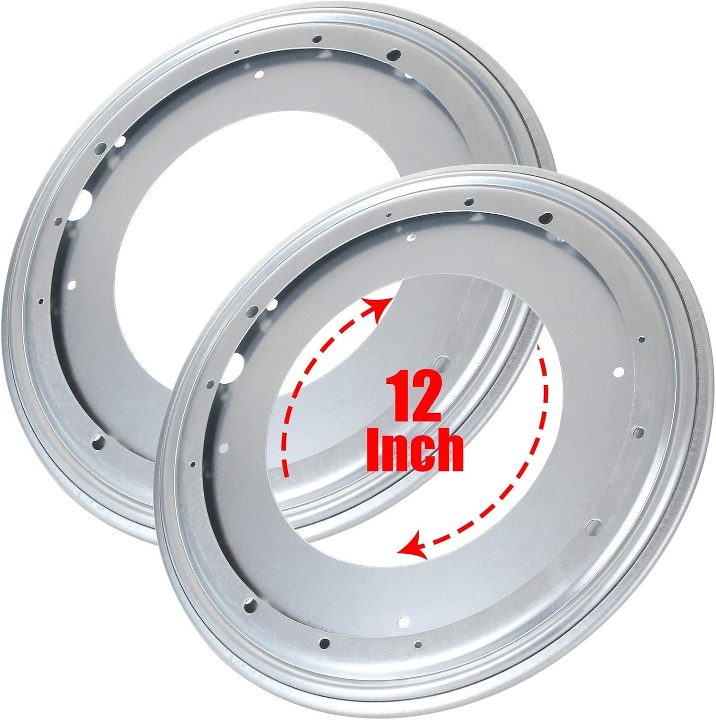 2Pack 12inch 5/16 1000lbs Lazy Susan Hardware, Thick Turntable Bearings, Rotating Bearing Plate Heavy Duty for Rotating