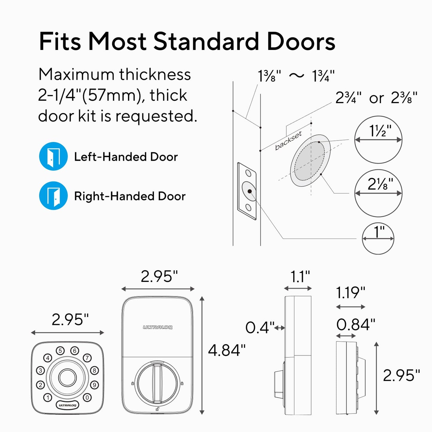 ULTRALOQ Bolt NFC WiFi Smart Lock, Keyless Entry Deadbolt with iPhone/Android Tap, App Remote Control, Keypad, Works with Apple Home, Siri, Alexa, BHMA Certified, Easy Install, 10 Mo. Battery