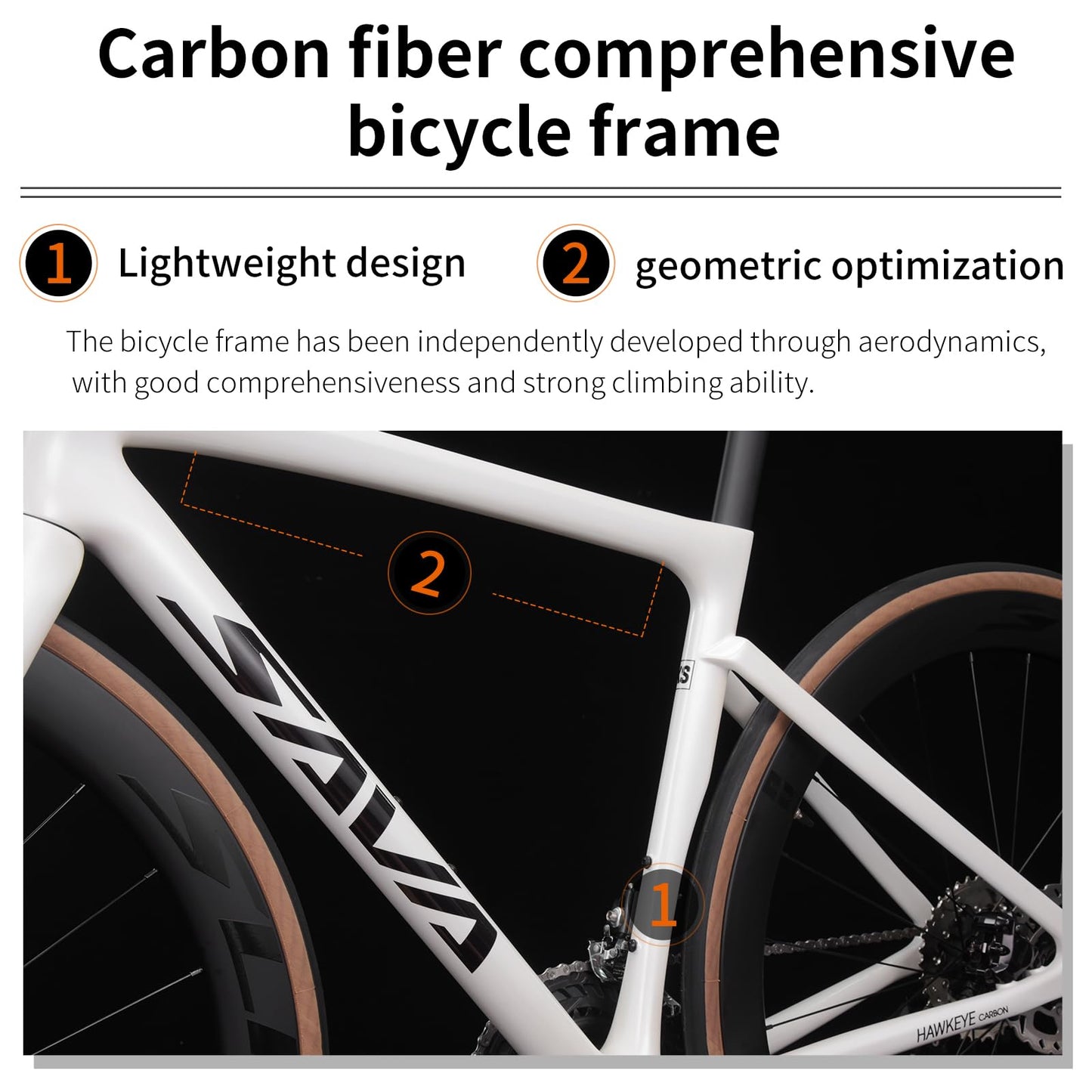 SAVADECK Carbon Road Bike,Lightweight Full Carbon Racing Bicycle with Shimano 105 R7120 24S Shift Groupset and Hydraulic Oil Disc Brake Bike