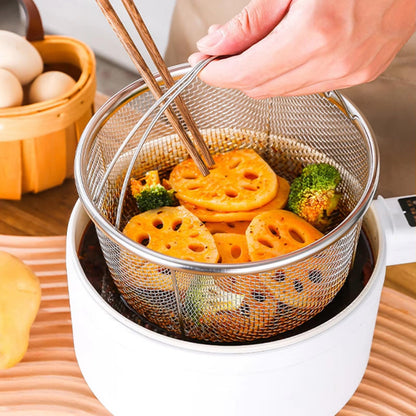 Steamer Basket for Instant Pot Stainless Steel Accessories, Pressure Cooker Mesh Insert with Handle and Vegetable Steamer Basket, Egg Basket, Pasta Strainer (Large)