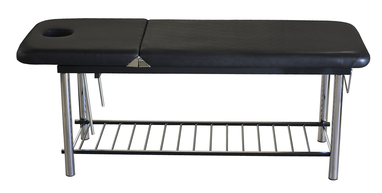 SKINACT Metal Frame Edition of Smart Massage/Facial Bed & Table +600lbs Black (Heavy Duty)