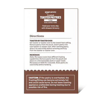 Amazon Grocery, Frosted Toaster Pastries, Fudge, 13.5 ounce, 8 Ct (Previously Amazon Fresh, Packaging May Vary)