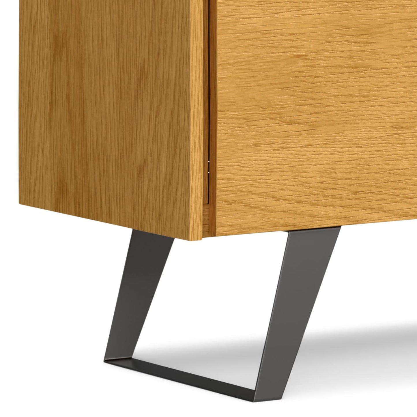 SIMPLIHOME Lowry 60 inch x 17 inch Rectangle Modern Industrial Sideboard Buffet in Oak Veneer for the Dining Room and Kitchen